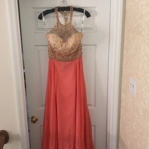 Coral prom dress